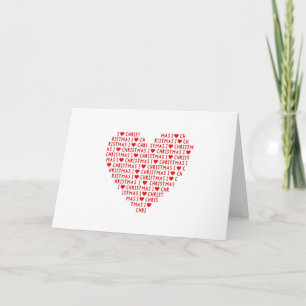 I Kärlek jul-Helgdagar Red Heart Card Helgkort