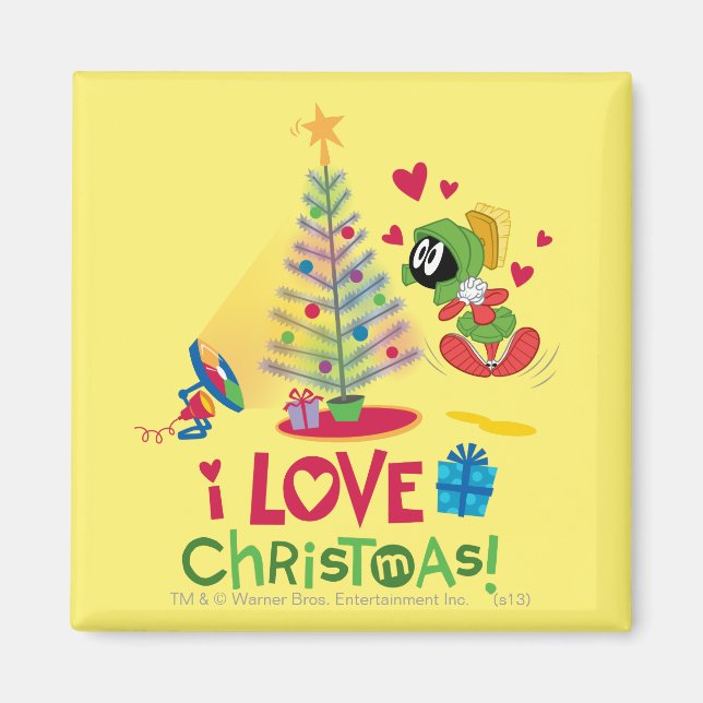 I Kärlek jul - MARVIN MARTIAN™ Magnet (Framsidan)