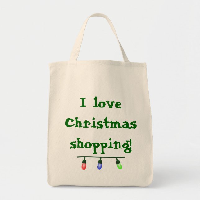 I Kärlek jul Shopping Tote Tygkasse (Framsidan)