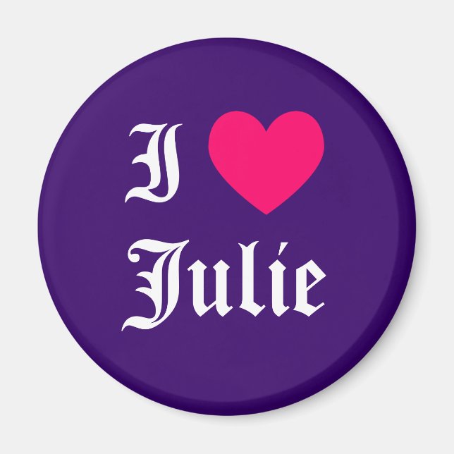 I Kärlek Julie Magnet (Framsidan)