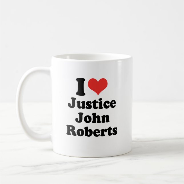 I KÄRLEK JUSTICE JOHN ROBERTS - .png Kaffemugg (Vänster)
