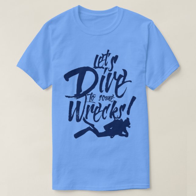 I Kärlek K9 Träningsdykare Dive Wreck Diving T Shirt (Design framsida)