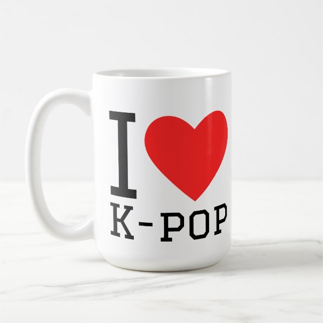 I kärlek k-pop kaffemugg (Vänster)