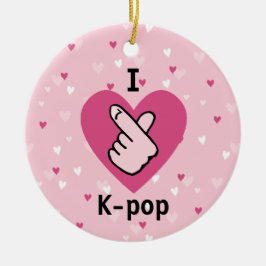 I Kärlek K-pop Rosa Finger Heart BlackPink Julgransprydnad Keramik