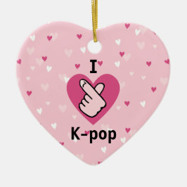 I Kärlek K-pop Rosa Finger Heart BlackPink Julgransprydnad Keramik
