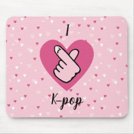 I Kärlek K-pop Rosa Finger Heart BlackPink Musmatta