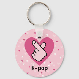 I Kärlek K-pop Rosa Finger Heart BlackPink Nyckelring