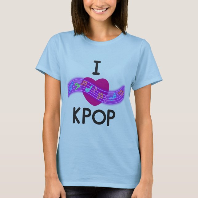 I Kärlek K-pop T Shirt (Framsida)