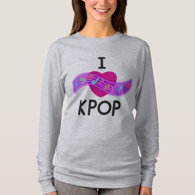 I Kärlek K-pop T Shirt (Framsida)