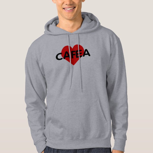 I Kärlek-kaffe - Cafea-Rumänien Hoodie (Framsida)