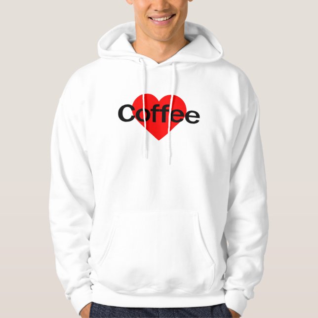 I Kärlek-kaffe Hoodie (Framsida)