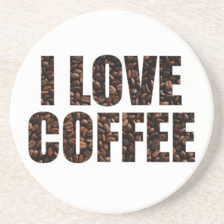 I Kärlek-kaffe i rostade kaffebönor Underlägg