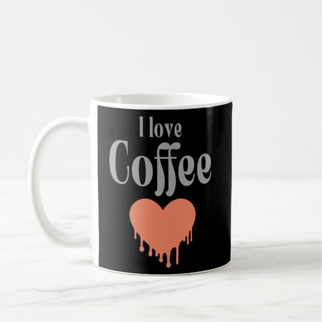 I kärlek kaffe kaffemugg (Vänster)