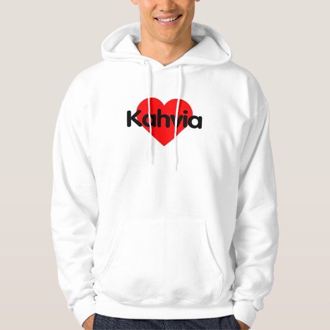 I Kärlek-kaffe - Kahvia Hoodie (Framsida)