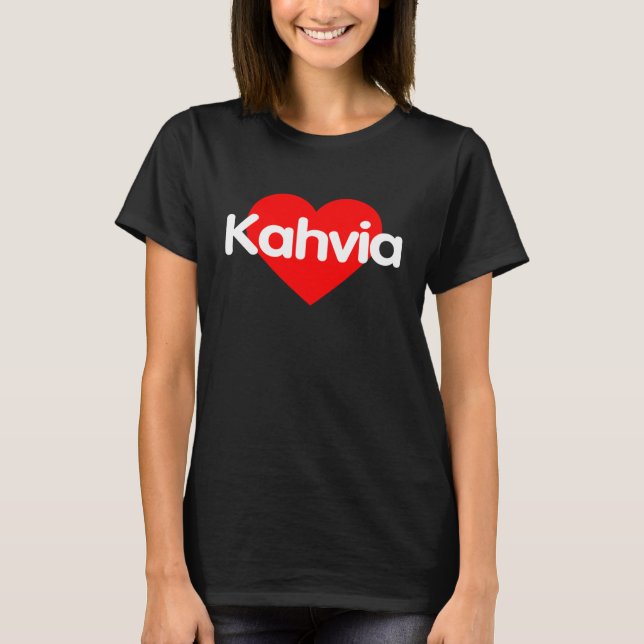 I Kärlek-kaffe - Kahvia T Shirt (Framsida)