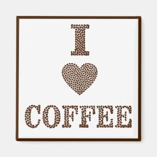 "I Kärlek-kaffe"-kylskåp för kaffekaffe Magnet