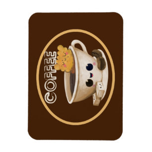 I kärlek kaffe magnet