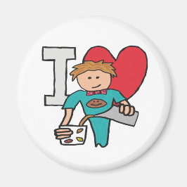 I Kärlek-kaffe Magnet