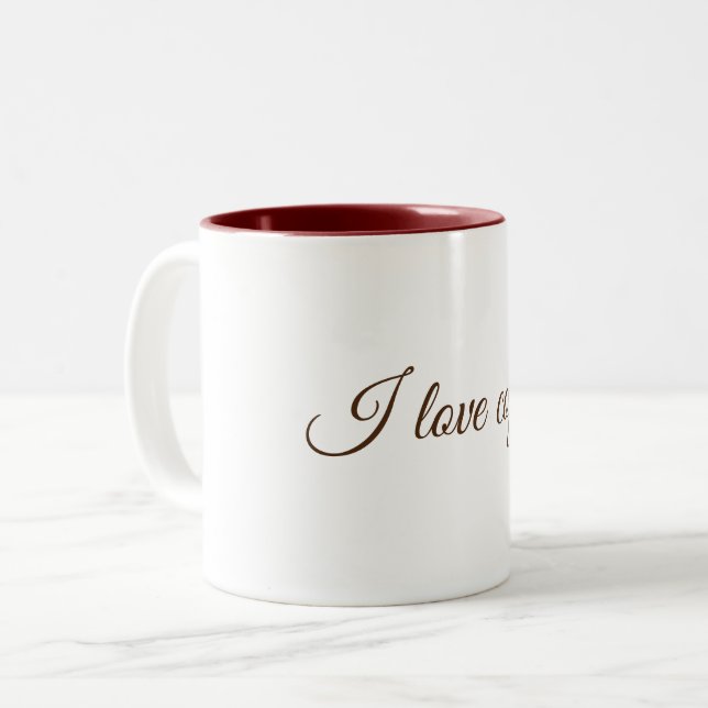 "I kärlek kaffe" mugg (Framsida vänster)