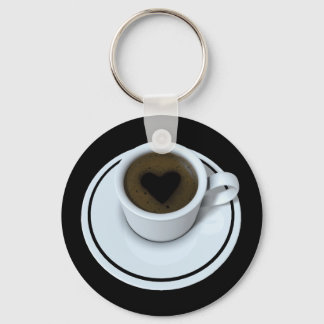 I KÄRLEK kaffe Nyckelring
