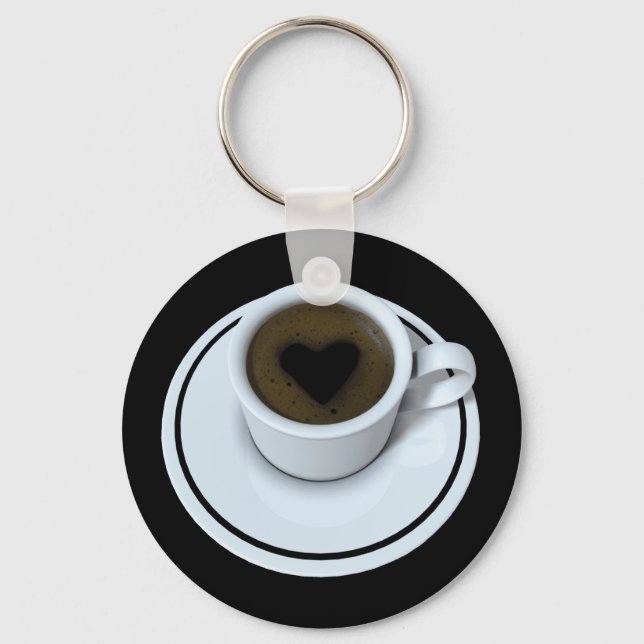 I KÄRLEK kaffe Nyckelring (Framsida)