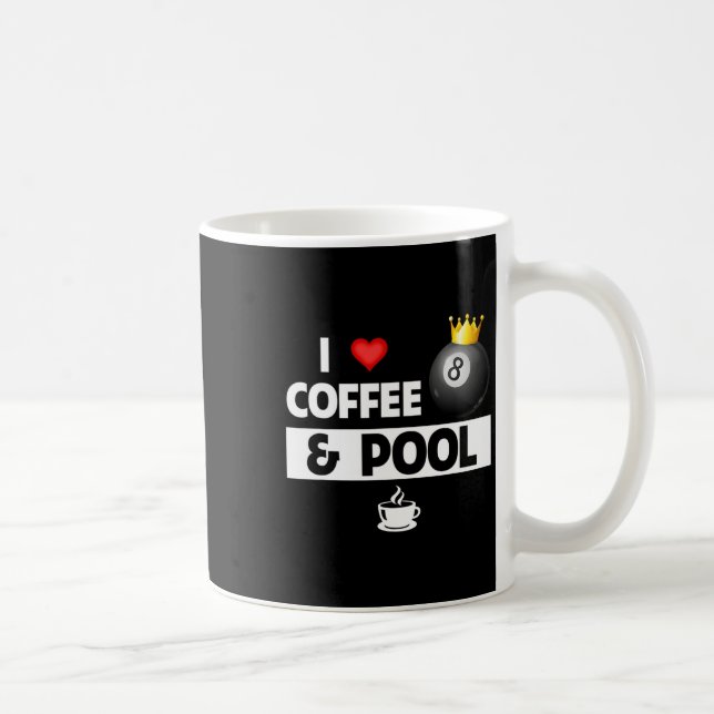 I Kärlek kaffe och Bassäng Stick 8 Boll Pocket Bil Kaffemugg (Höger)