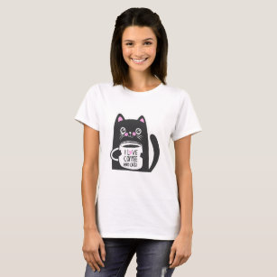I kärlek kaffe och katter - Välj bakgrundsbild fär T Shirt