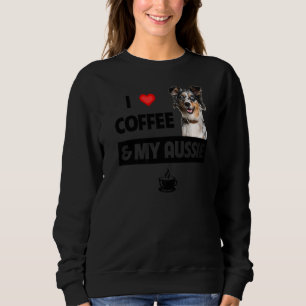 I Kärlek-kaffe och min Aussie Hund Australian Shep T Shirt