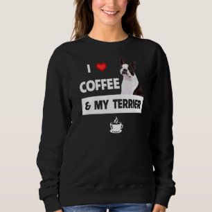 I Kärlek kaffe och min Boston Terrier Hund Pappa P T Shirt
