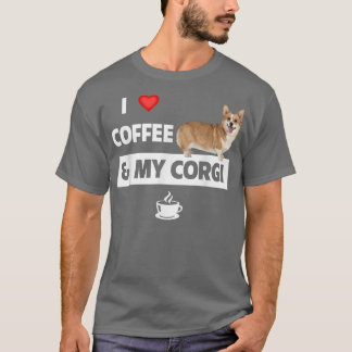 I Kärlek-kaffe och min Corgi Mamma Pappa-sällskaps T Shirt