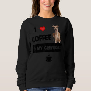 I Kärlek-kaffe och min greyhound-Par av arten Hund T Shirt