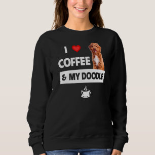 I Kärlek-kaffe och mitt gyllene Doodle Hund Pappa- T Shirt
