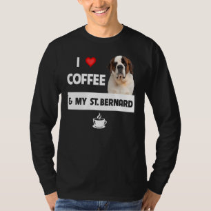 I Kärlek-kaffe och mitt St Bernard Mamma-Hund-djur T Shirt