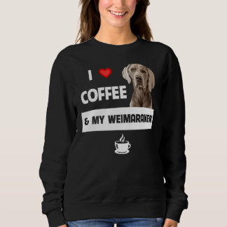 I Kärlek-kaffe och mitt Weimaraner Mamma-Hund T Shirt