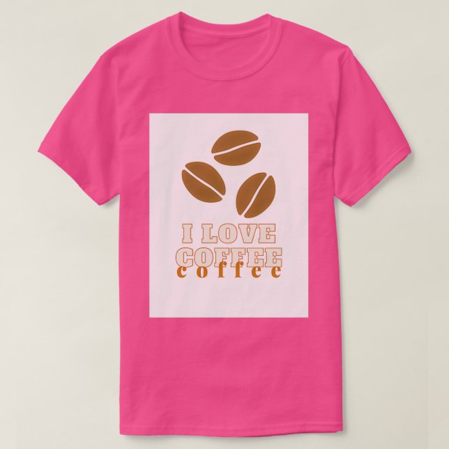 I kärlek kaffe t 2 shirt (Design framsida)