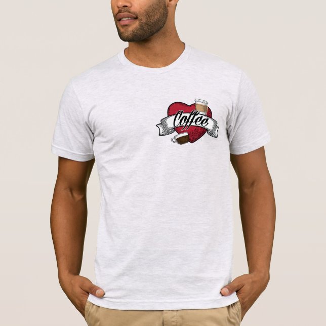 I Kärlek-kaffe T Shirt (Framsida)