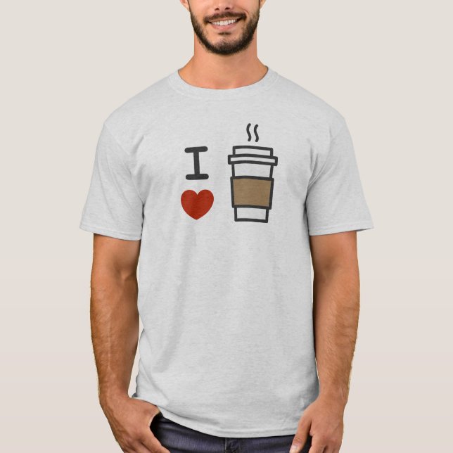 I Kärlek-kaffe T Shirt (Framsida)