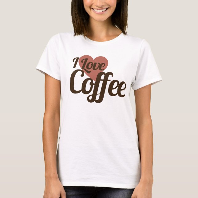 I Kärlek-kaffe T-shirt (Framsida)