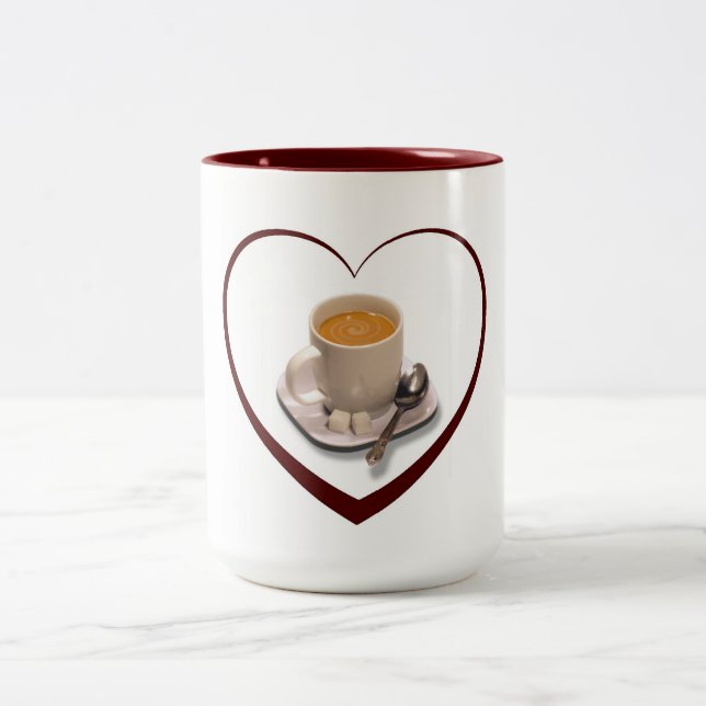 I Kärlek-kaffe Två-Tonad Mugg (Center)