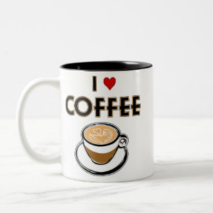 I Kärlek-kaffe Två-Tonad Mugg