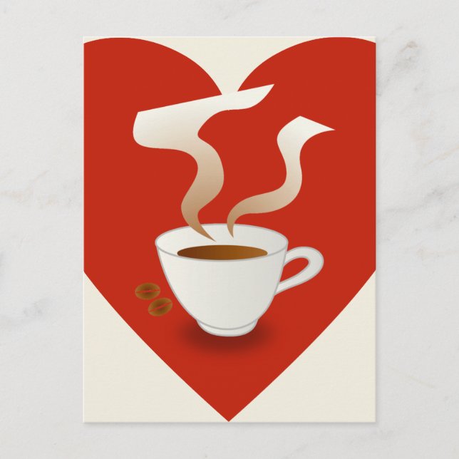 i kärlek kaffe - vykort (Framsida)