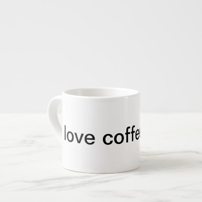 I kärlek kaffebrytning espressomugg (Framsida vänster)