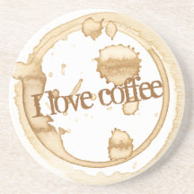 I Kärlek-kaffegrindtext med kaffekedjor