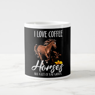 I Kärlek-kaffehästar och en hel del dåligt Ord Jumbo Mugg