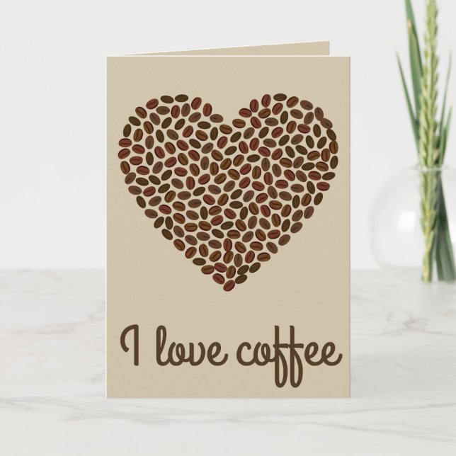 I kärlek-kaffekort kort (Framsida)