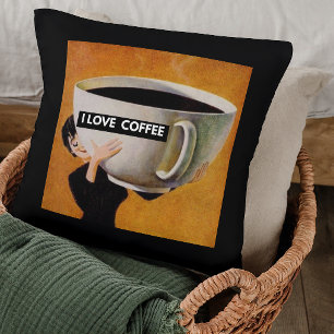 I kärlek, kafferetro kudde