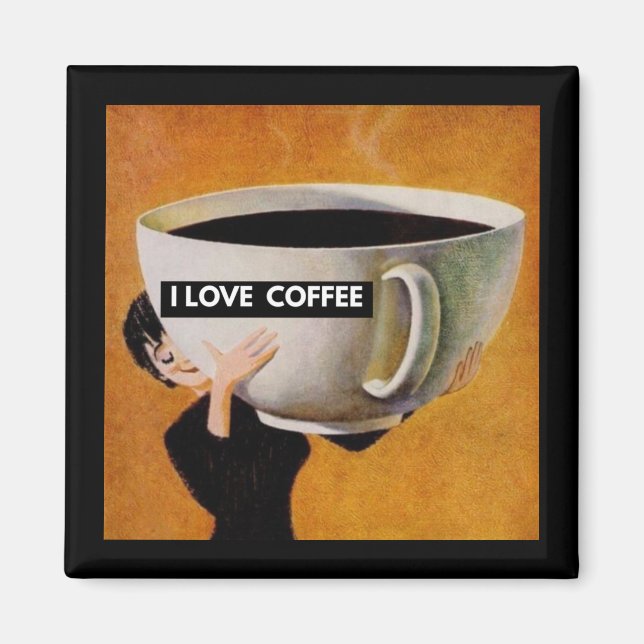 I kärlek, kafferetro magnet (Framsidan)