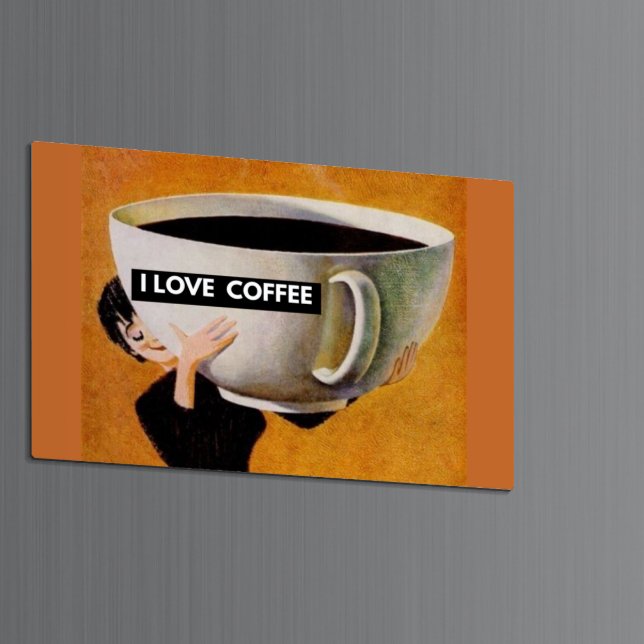I kärlek, kafferetro magnet (Skapare uppladdad)