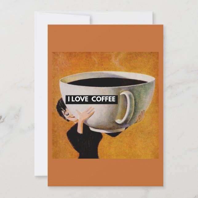 I kärlek, kafferetro meddelande (Framsida)