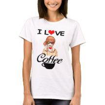 i kärlek-kaffets t-shirt design